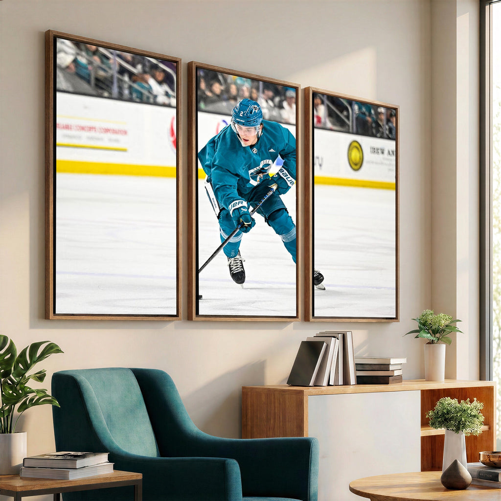San Jose Sharks Ice Hockey Player Wall Art Canvas Print