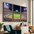 Wolfpack Football Team Print, Raleigh Carter-Finley Stadium