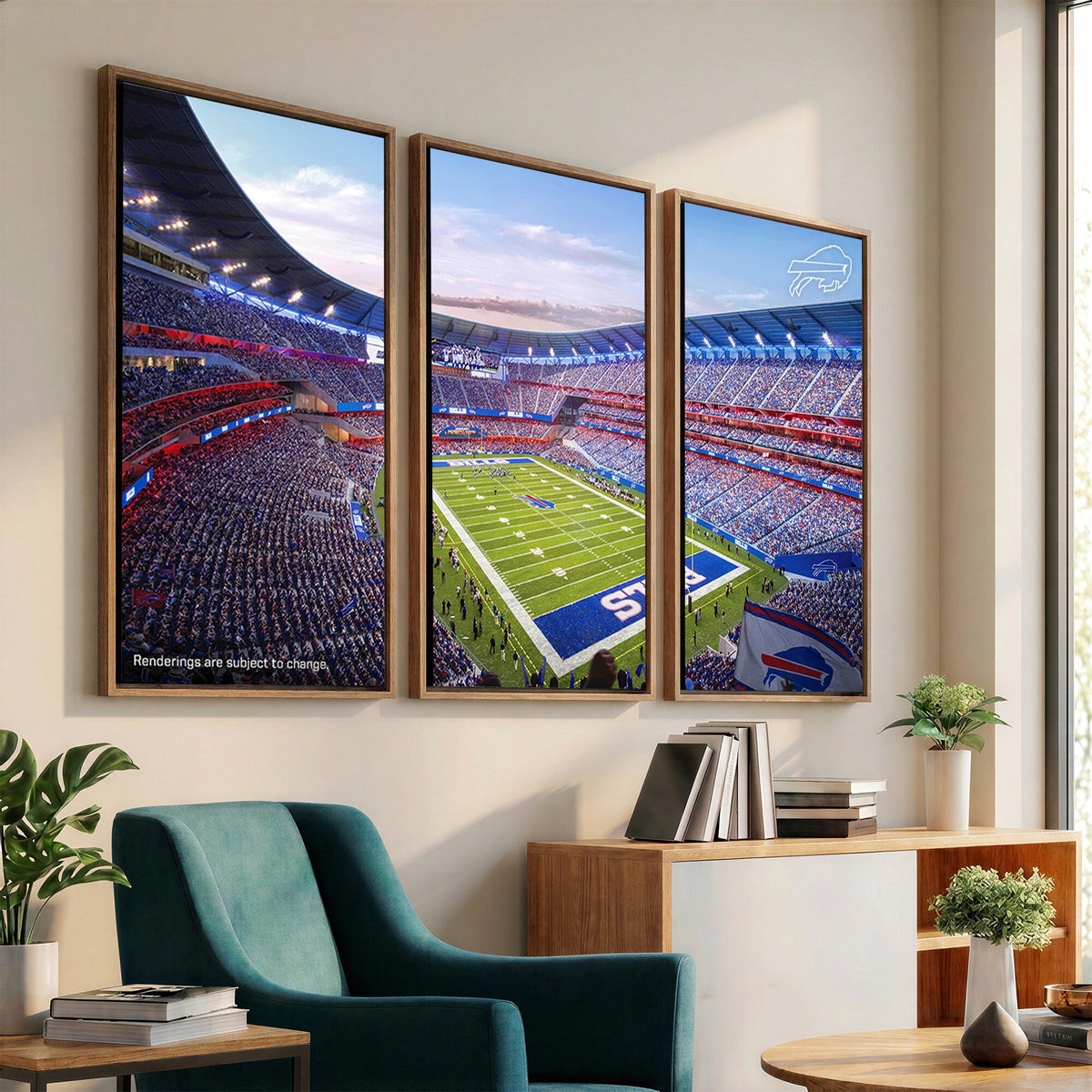 Buffalo Bills Football Team Print Canvas, Buffalo Highmark Stadium