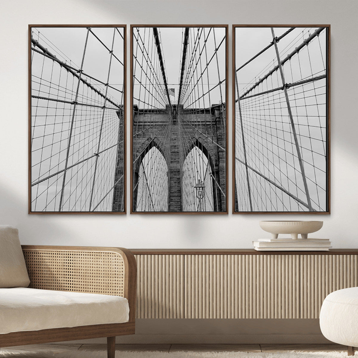 Large Brooklyn Bridge Wall Art Canvas Print