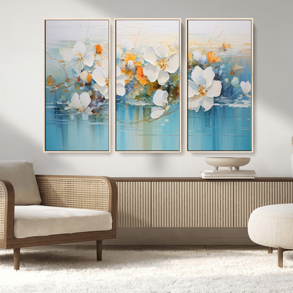 Abstract Flower Wall Art Canvas Print