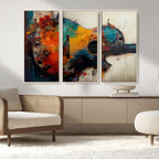 Abstract Guitar Wall Art Canvas | Vibrant Music-Inspired Art for Living Room or Studio