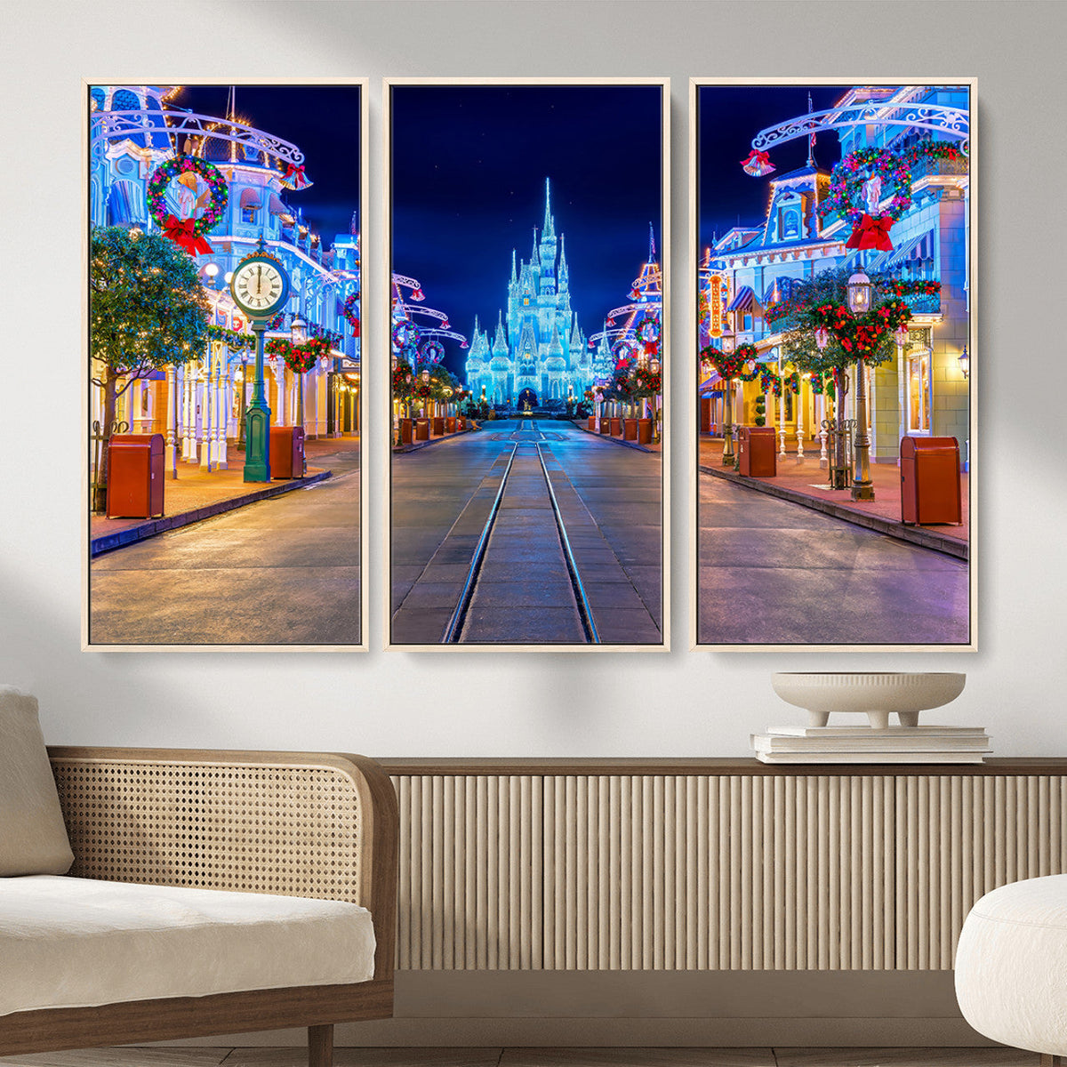 Disney Castle Wall Art | Large Magic Kingdom Canvas Artwork
