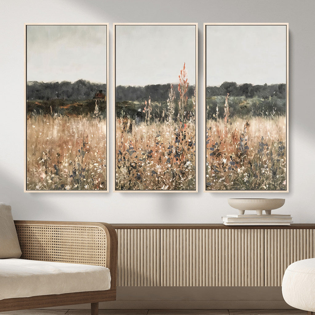 Rustic Field Landscape Wall Art Print, Giclee Canvas Wall Art