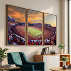 Dooley Stadium Wall Art, Sports Arena Canvas Print, Dooley Field, Framed and Ready to Hang