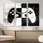 Abstract Gaming Controller Wall Art Canvas Print