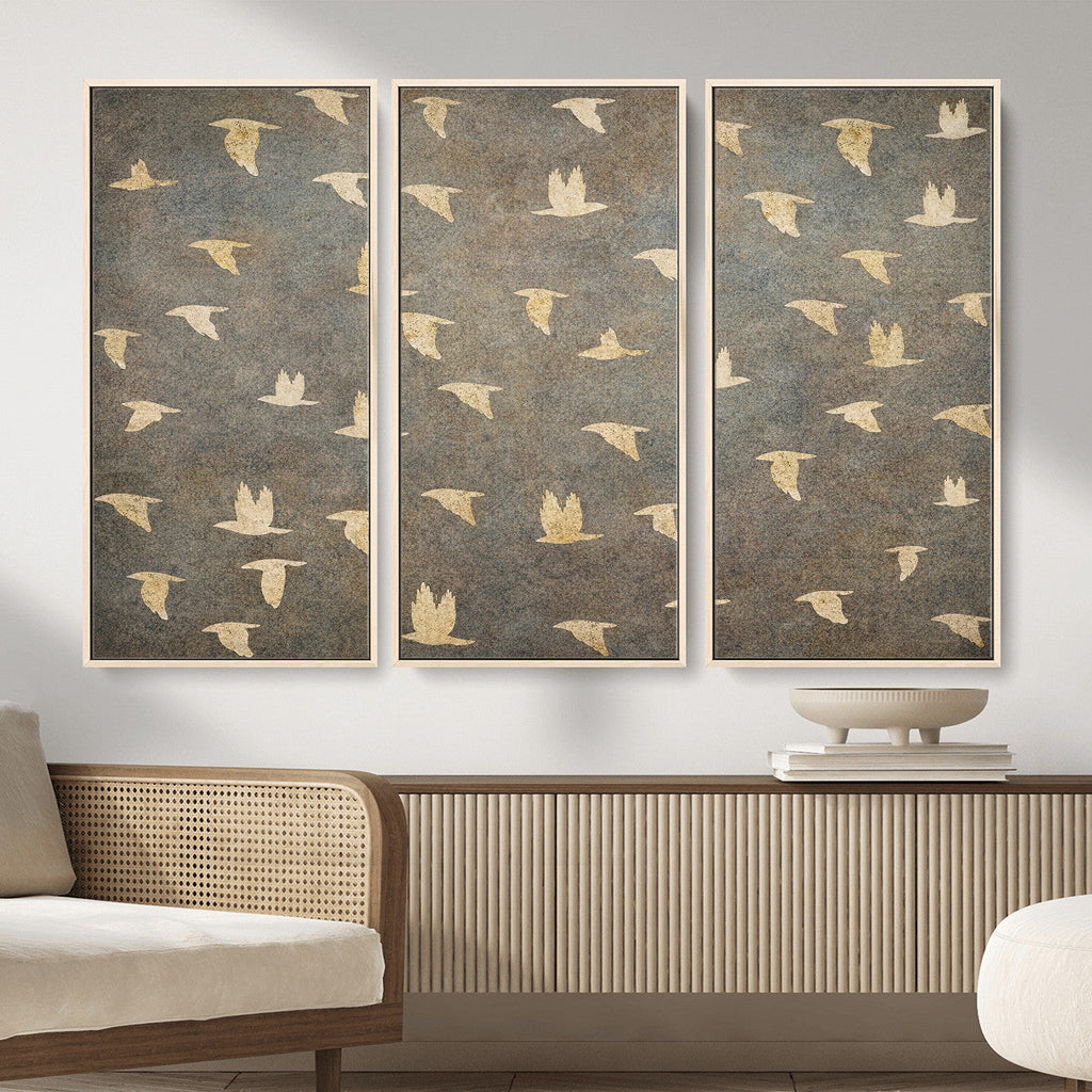 Abstract Birds Wall Art Canvas Print