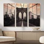 Brooklyn Bridge Canvas Wall Art, New York City Skyline Photography