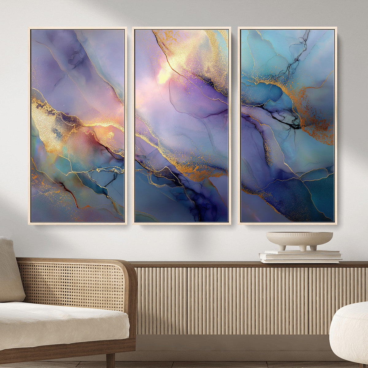 Colorful Abstract Canvas Wall Art Print, Vibrant Popup Color Art Print