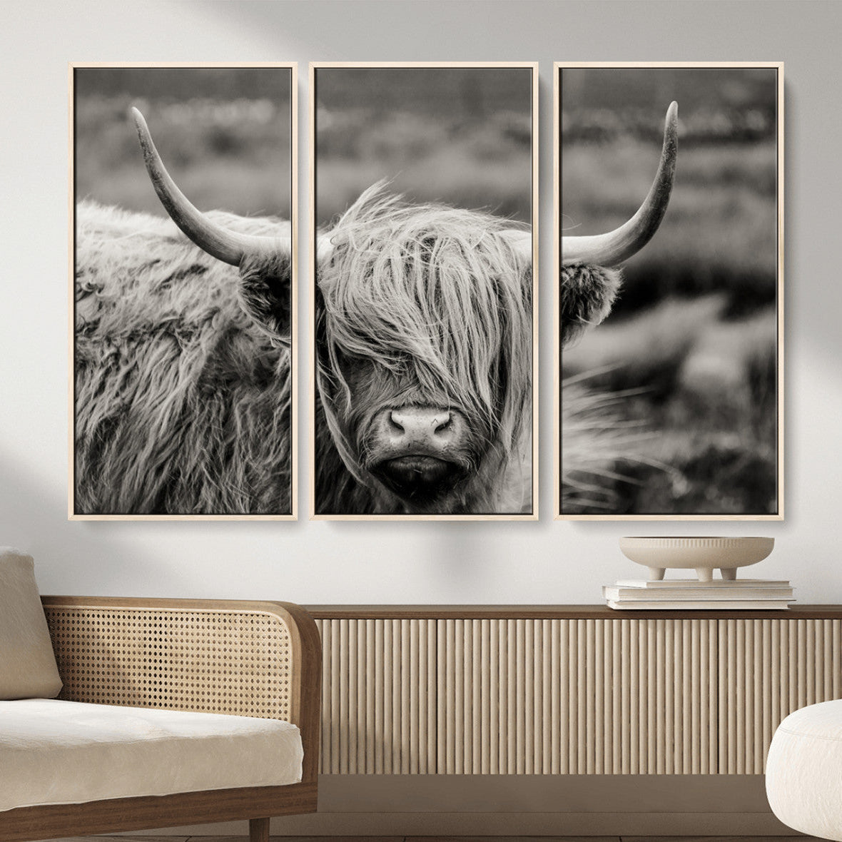 Cow Focus Canvas Wall Art Print
