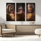 Wine and Barrels Wall Art Canvas Print