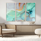Colorful Marble Fluid Effect Canvas Wall Art Print