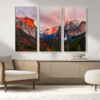 Yosemite Half Dome Wall Art Canvas Print El Capitan