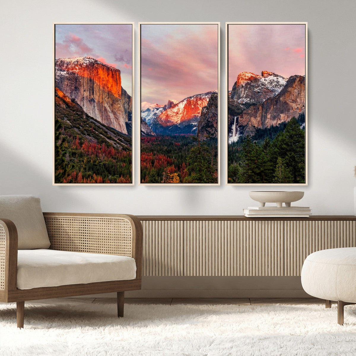 Yosemite Half Dome Wall Art Canvas Print El Capitan
