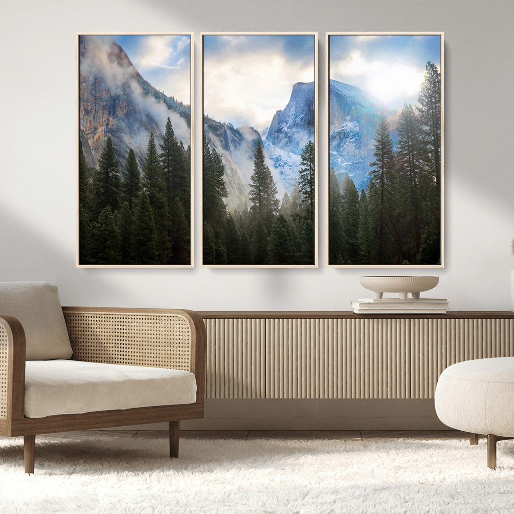 Half Dome Yosemite California Wall Art Canvas Print El Capitan