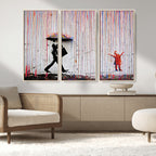 Banksy Wall Art Canvas Print | Framed Graffiti Street Art Picture
