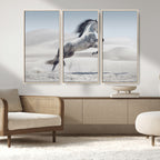 Prancing Horse Desert Large Wall Art Canvas Print, Majestic Horse Animal Artwork
