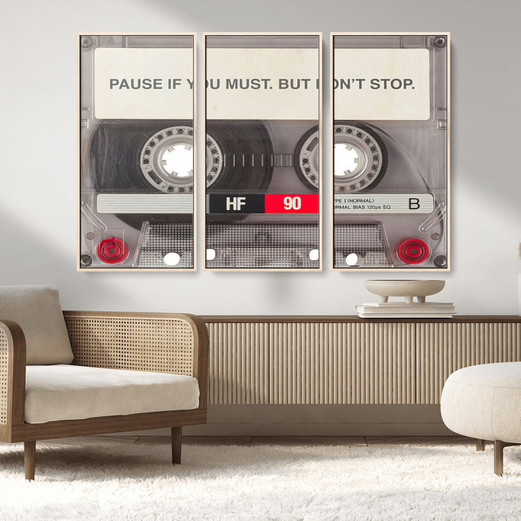 Music Cassette Iconic Wall Art Canvas Print