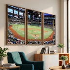 Texas Rangers Baseball Team Print, Arlington Globe Life Field Stadium Wall Art