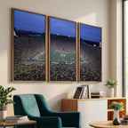 University of Michigan Wolverines Football Team Print, Ann Arbor, Home Bar Wall Decor