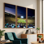 University of Michigan Wolverines Football Team Print, Ann Arbor, Extra Large Game Room Wall Decor