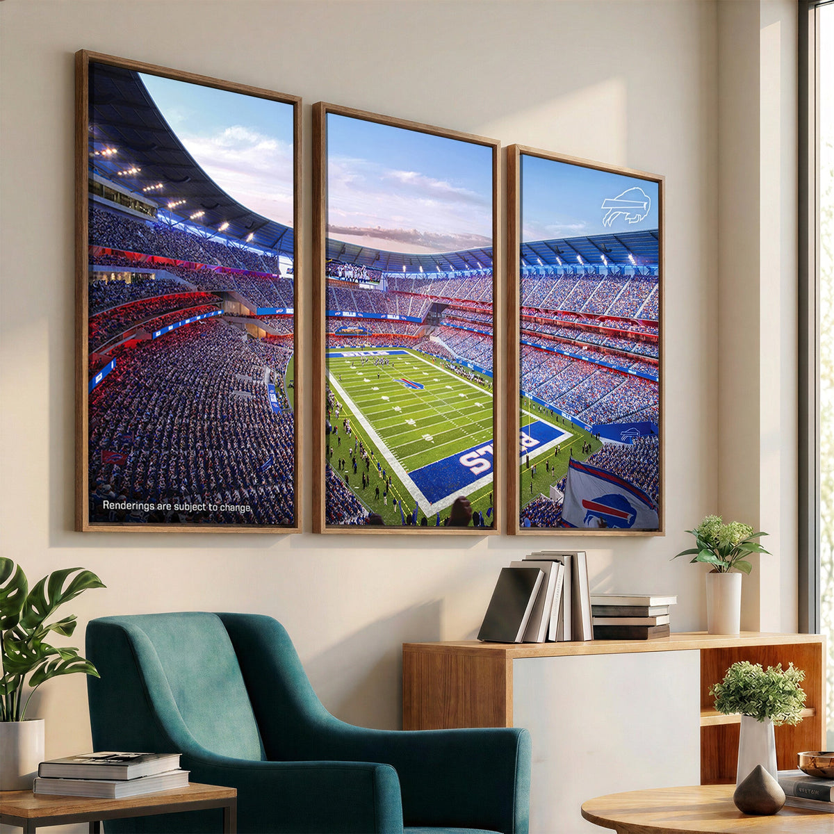 Buffalo Bills Football Team Print Canvas, Buffalo Highmark Stadium