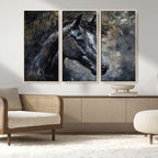 Large Abstract Horse Wall Art Canvas Print, Farmhouse Wall Art