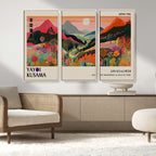 Yayoi 1986 Wall Art Print, Vibrant Wabi Sabi Japanese Abstract Design