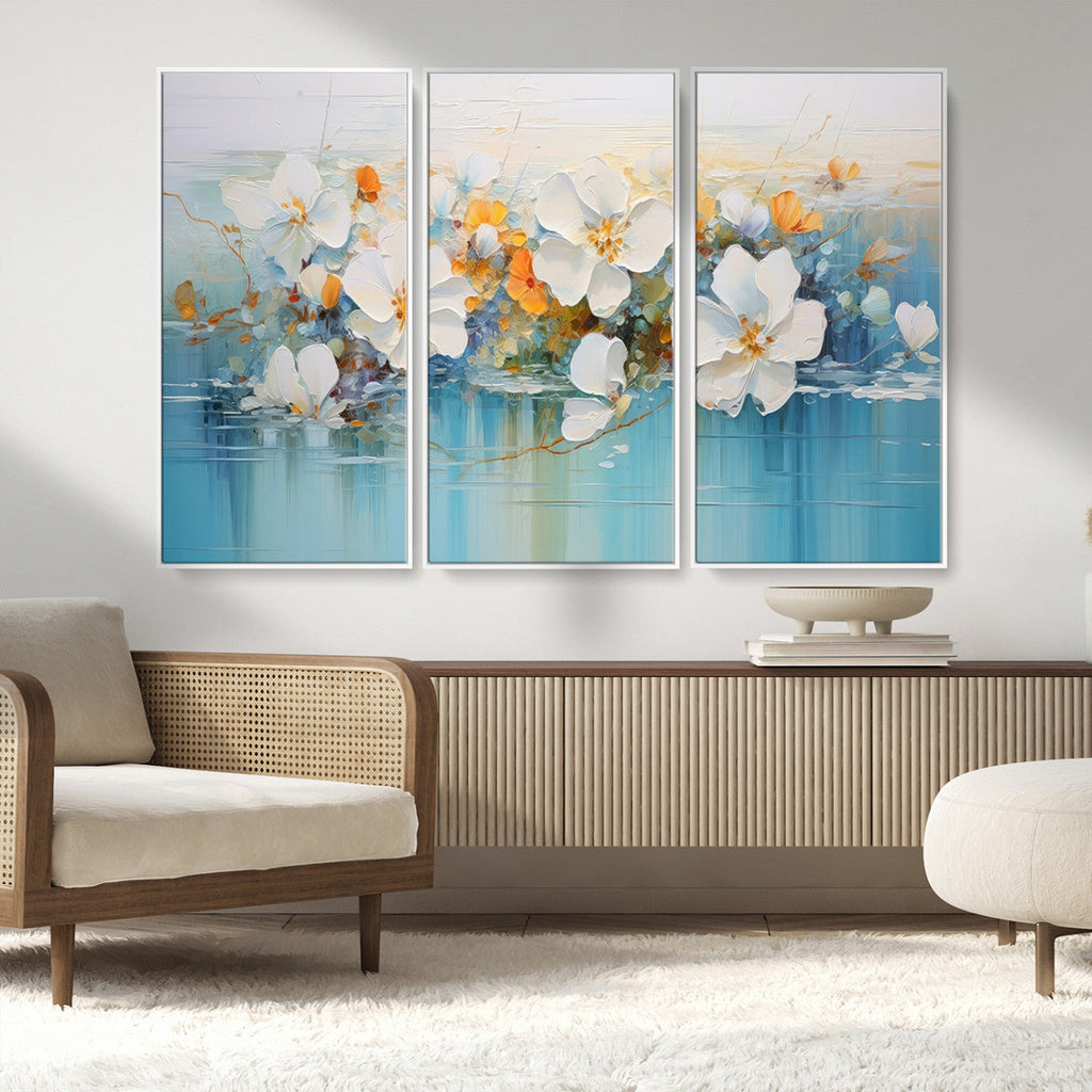 Abstract Flower Wall Art Canvas Print
