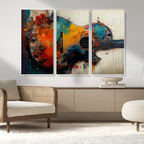 Abstract Guitar Wall Art Canvas | Vibrant Music-Inspired Art for Living Room or Studio