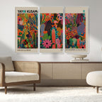 Framed Yayoi Kusama 1986 Wall Art Print | Japanese Wall Art, Wabi Sabi Abstract Landscape