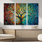 Yggdrasil Tree of Life Wall Art Print | Mosaic Style Canvas Wall Art