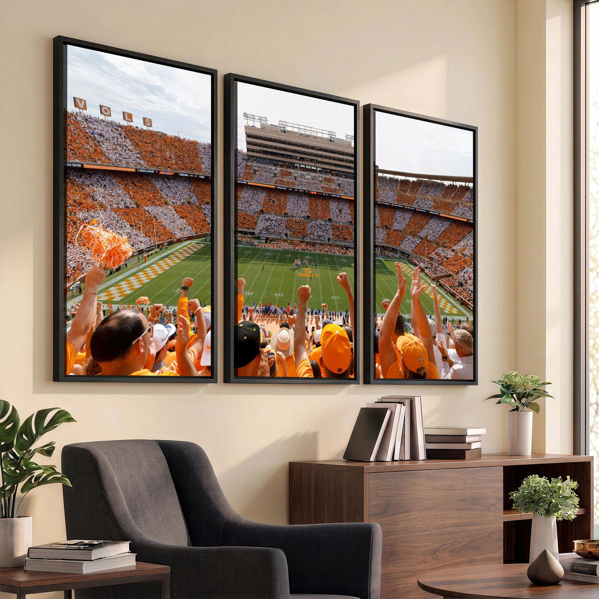 Tennessee Neyland Stadium Wall Art, Sports Arena Canvas, Home Bar Wall Decor