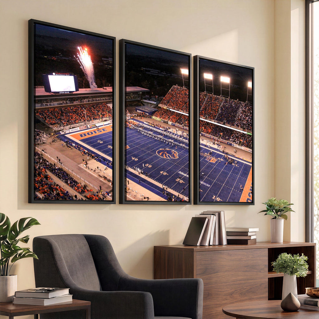 Boise State Broncos Albertsons Stadium Wall Art Canvas Print