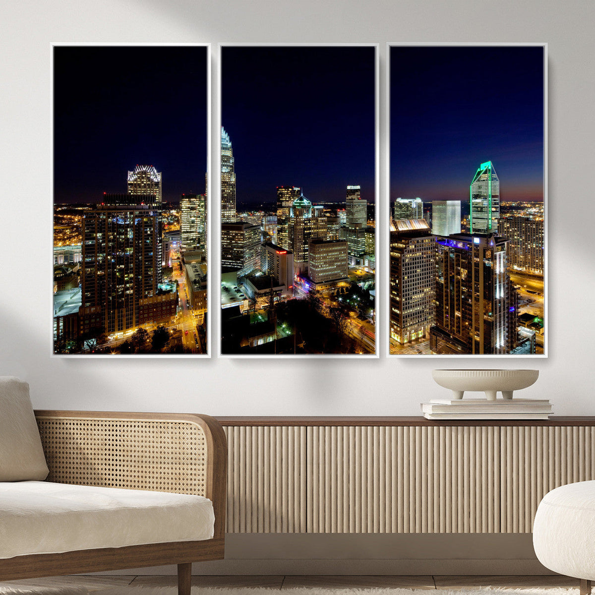Atlanta Skyline Wall Art Canvas Print | Modern Cityscape