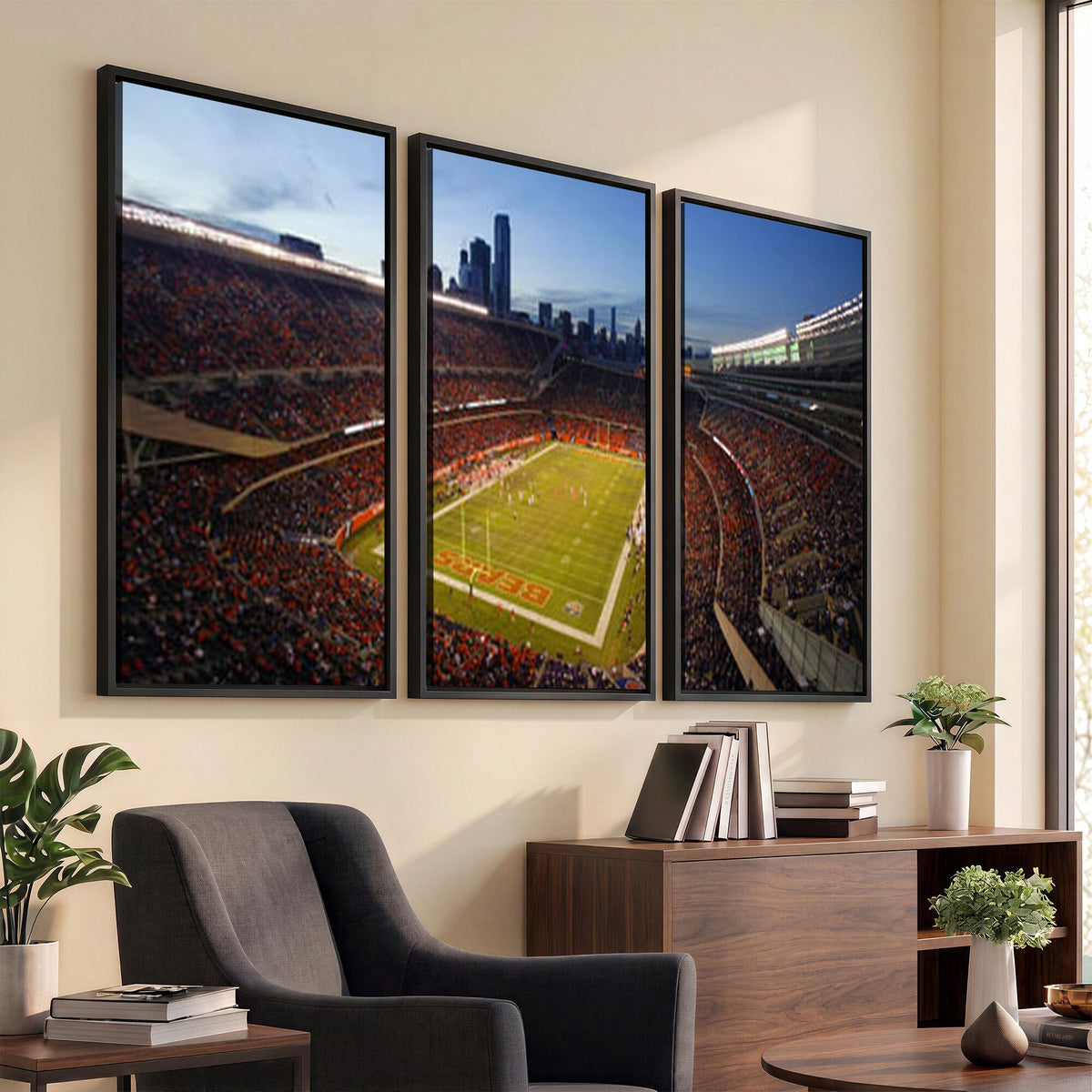 Chicago Bears Soldier Field Canvas Wall Art, NFL Stadium Panorama