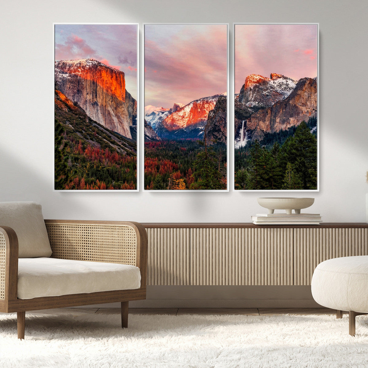 Yosemite Half Dome Wall Art Canvas Print El Capitan