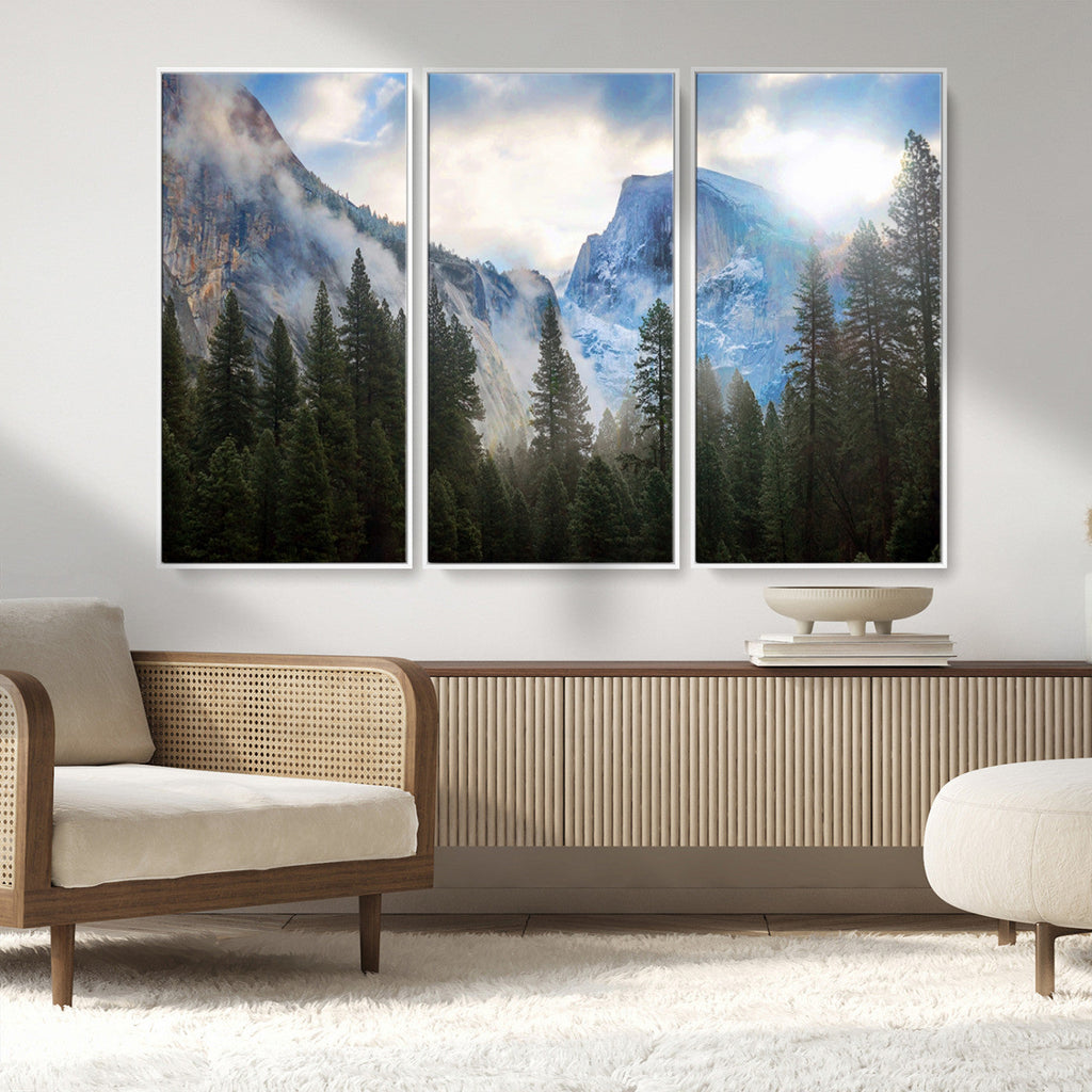 Half Dome Yosemite California Wall Art Canvas Print El Capitan