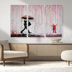 Banksy Wall Art Canvas Print | Framed Graffiti Street Art Picture