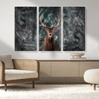Wall Art Deer Art Animal Canvas, Framed Wall Art Deer Canvas