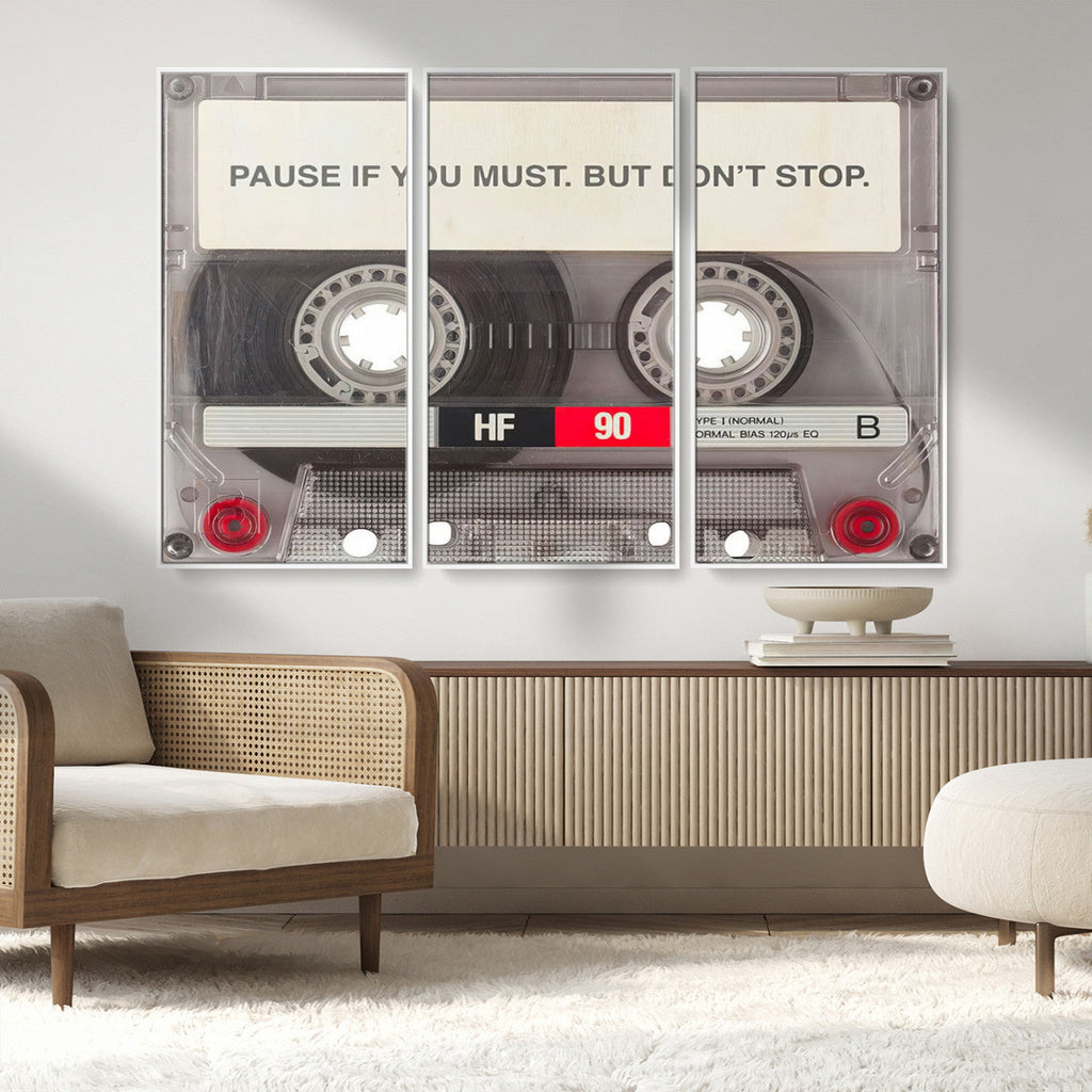 Music Cassette Iconic Wall Art Canvas Print