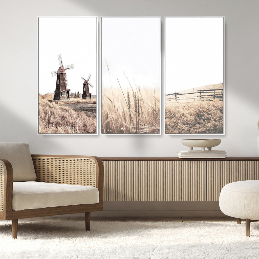 Farm Prints, Set of 6 Farmhouse Wall Art Canvas, Country House Decor