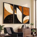 Geometric Abstract Wall Art Canvas Print, Mid Century Modern Wall Art