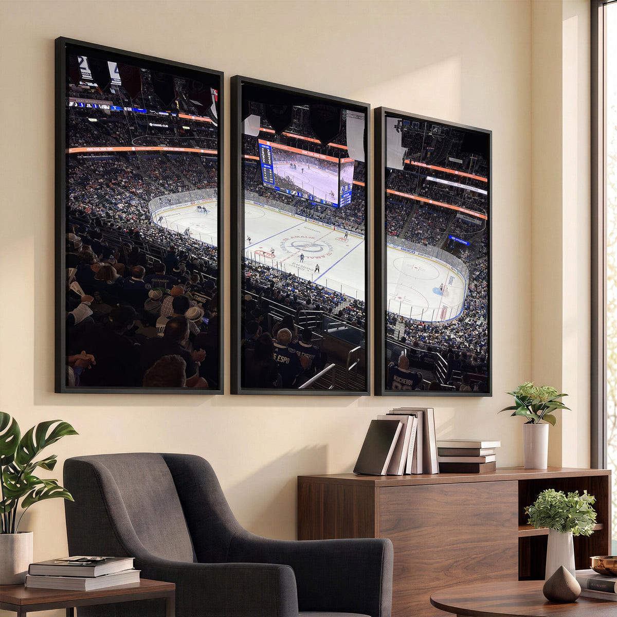 Amalie Arena Florida Wall Art Canvas Print, NHL Hockey, Framed and Ready to Hang