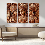 Indian Woman Statue Wall Art Canvas Print