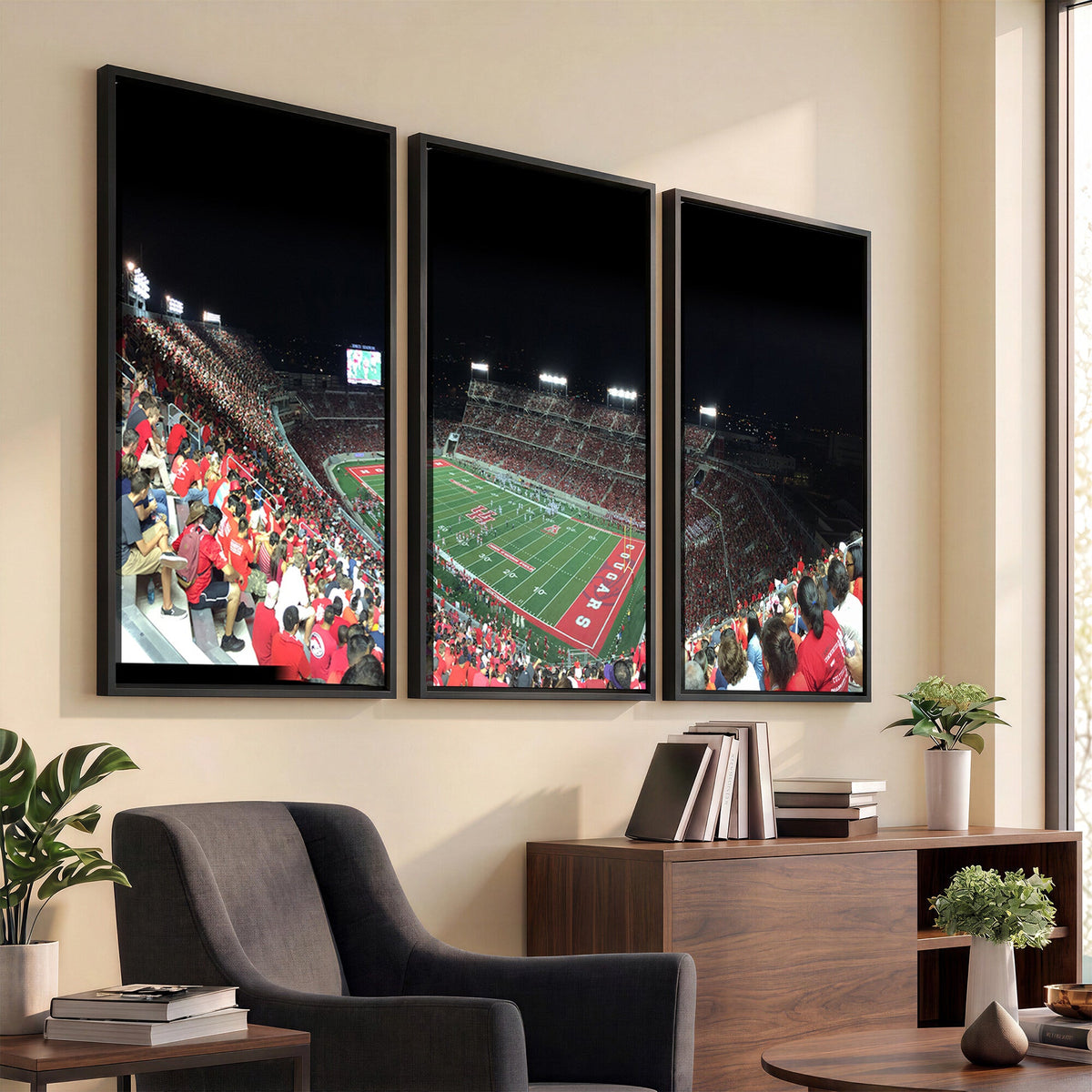 Houston Cougars Football Team Print, Houston TDECU Stadium