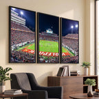 Wolfpack Football Team Print, Raleigh Carter-Finley Stadium