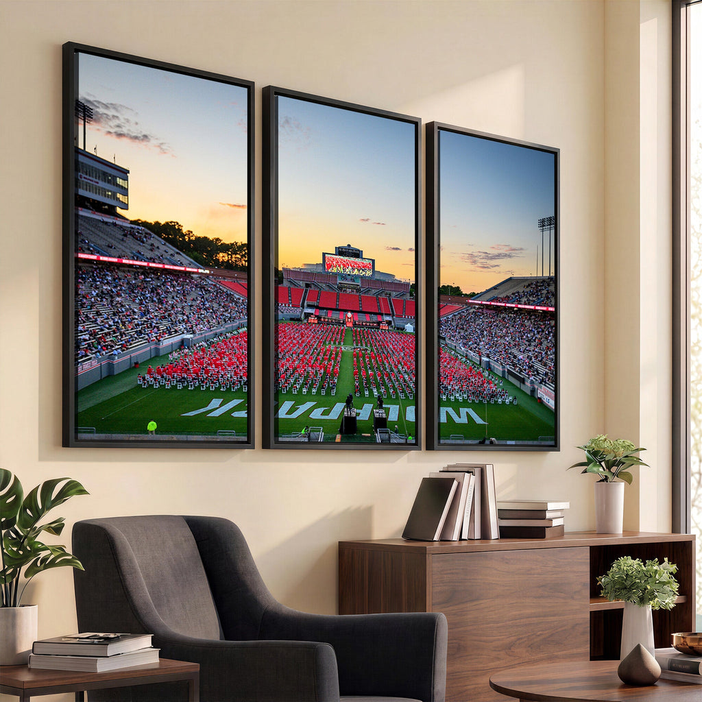 NC State Wolfpack Football Team Print Wall Art, Raleigh
