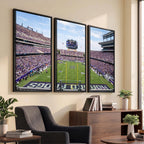 TCU Horned Frogs Football Team Print, Fort Worth Amon G. Carter Stadium, Framed and Ready to Hang