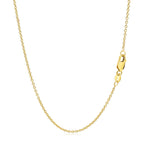 14k Yellow Gold Round Cable Link Chain 1.3mm